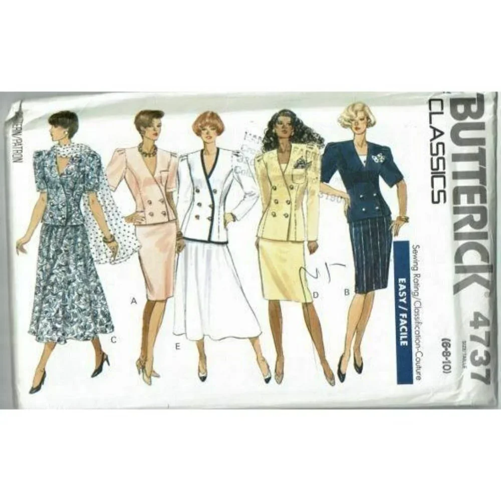 Butterick Sewing Pattern 4737 Misses Top Skirt Size‎ 6-10
